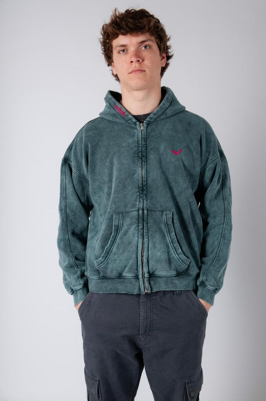 Sudadera verde piedra