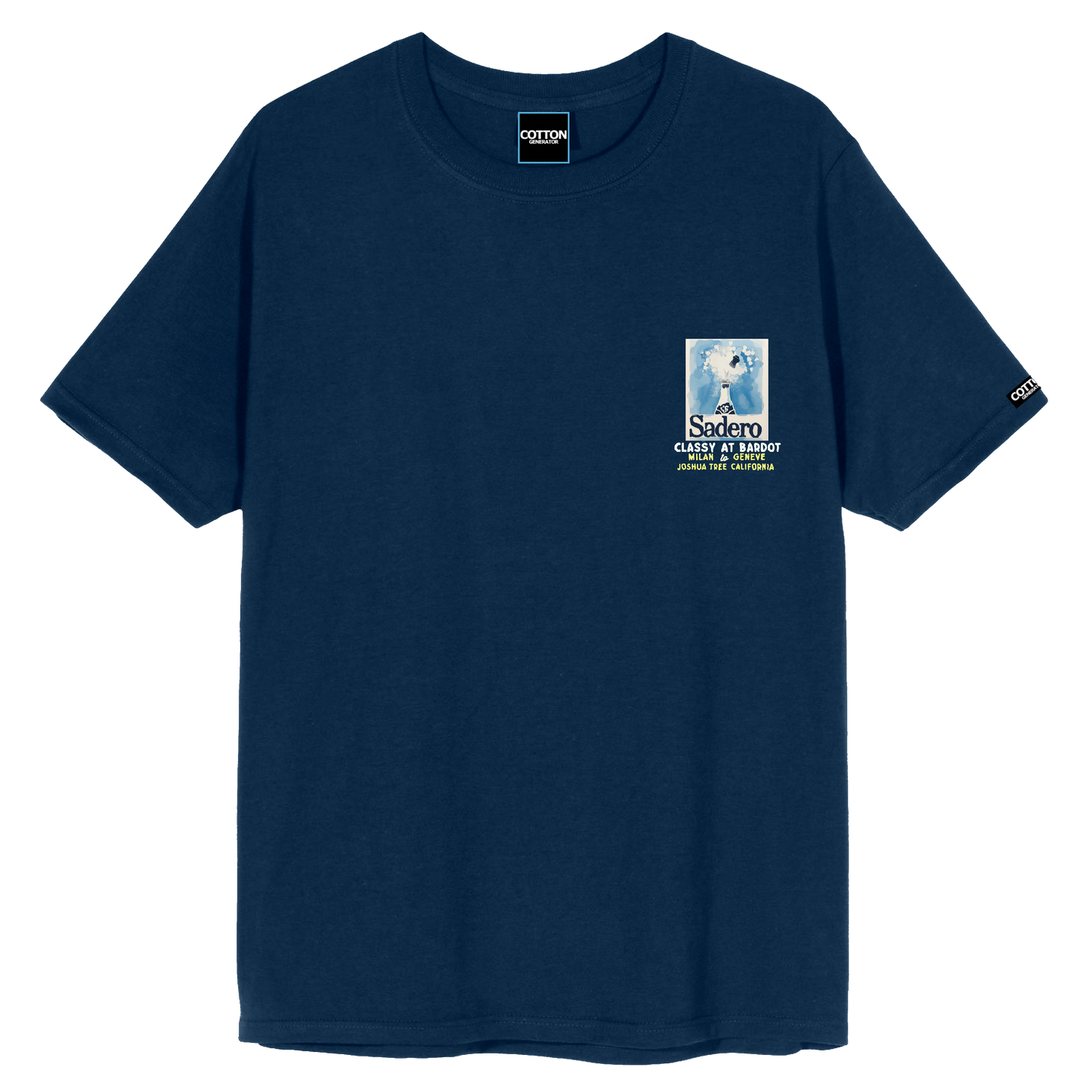 Camiseta bardot azul