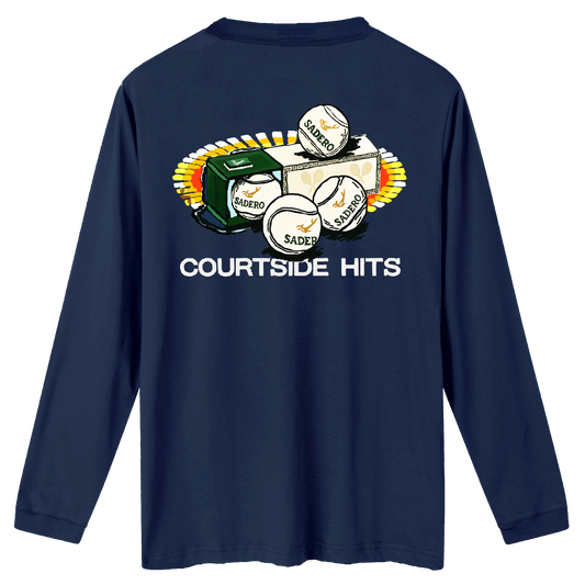 Camiseta courtside hits manga larga azul