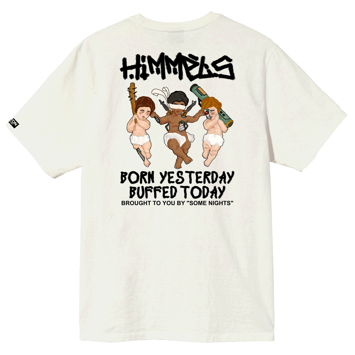 Camiseta Himmels born yesterday blanca