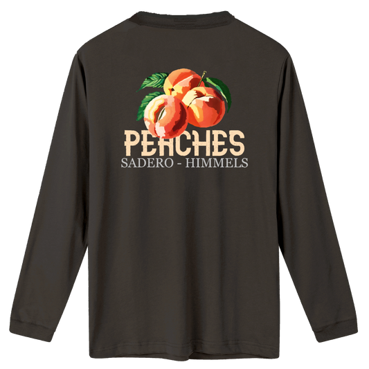 Camiseta peaches manga larga gris