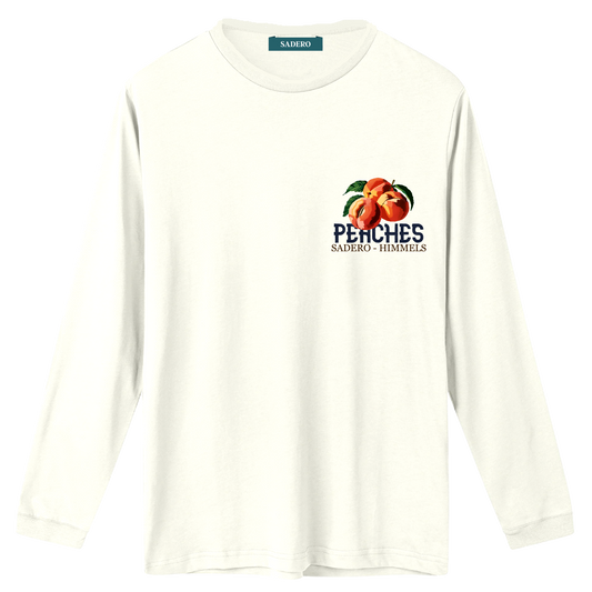 Camiseta peaches manga larga blanca