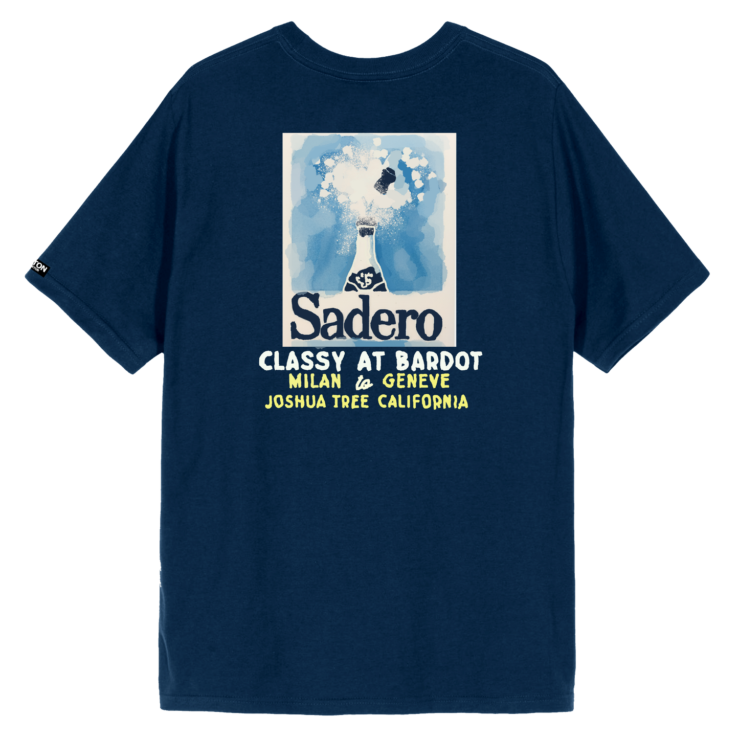 Camiseta bardot azul