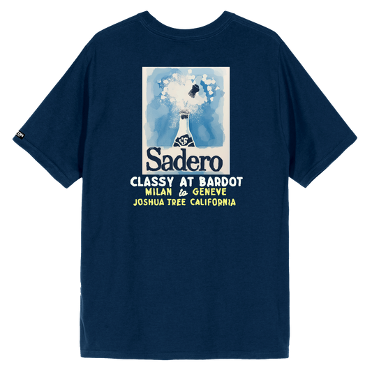 Camiseta bardot azul