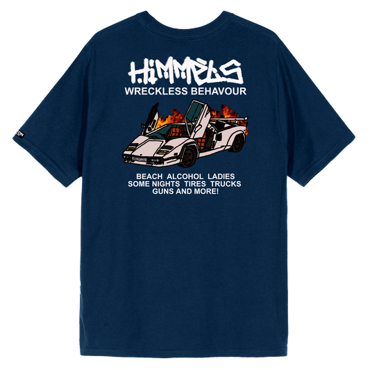 Camiseta Himmels wreckless behavour azul