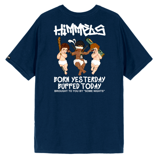 Camiseta Himmels born yesterday azul