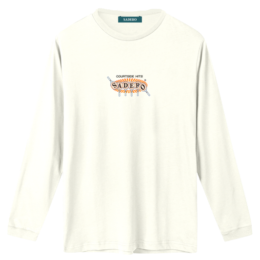 Camiseta courtside hits manga larga blanca