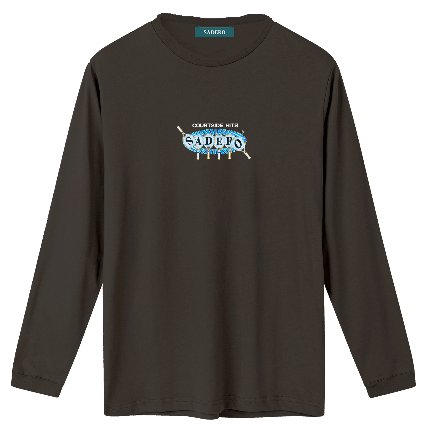Camiseta courtside hits manga larga gris