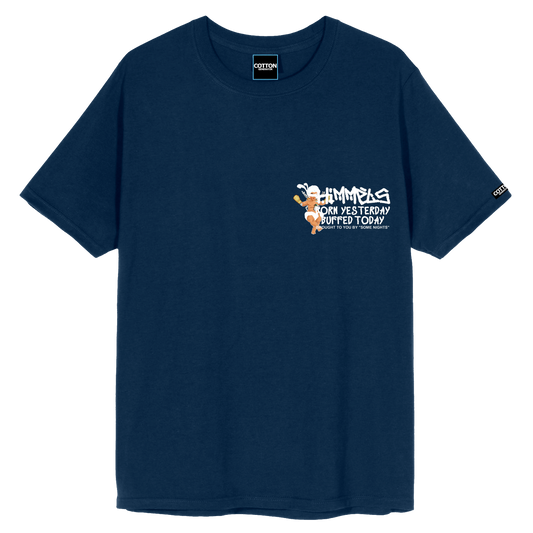 Camiseta Himmels born yesterday azul