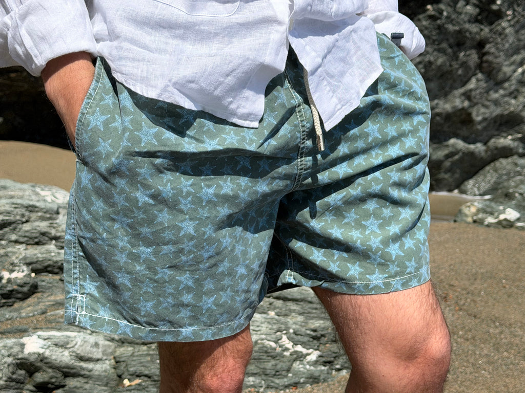 Traje de baño estrellas verde BC