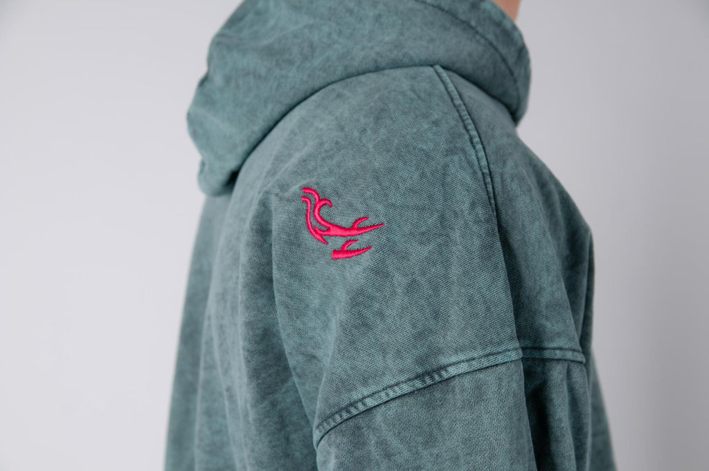 Sudadera verde piedra basic