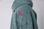 Sudadera verde piedra basic