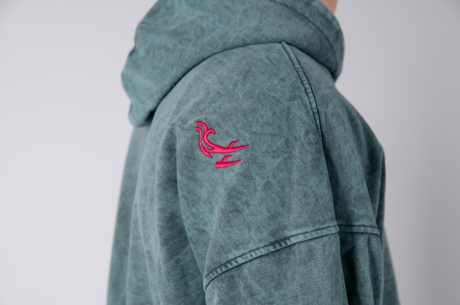 Sudadera verde piedra basic