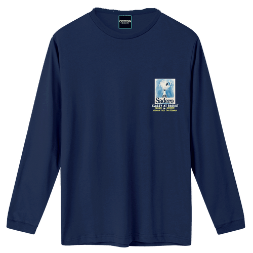 Camiseta bardot manga larga azul