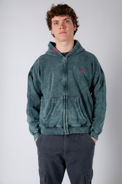 Sudadera verde piedra