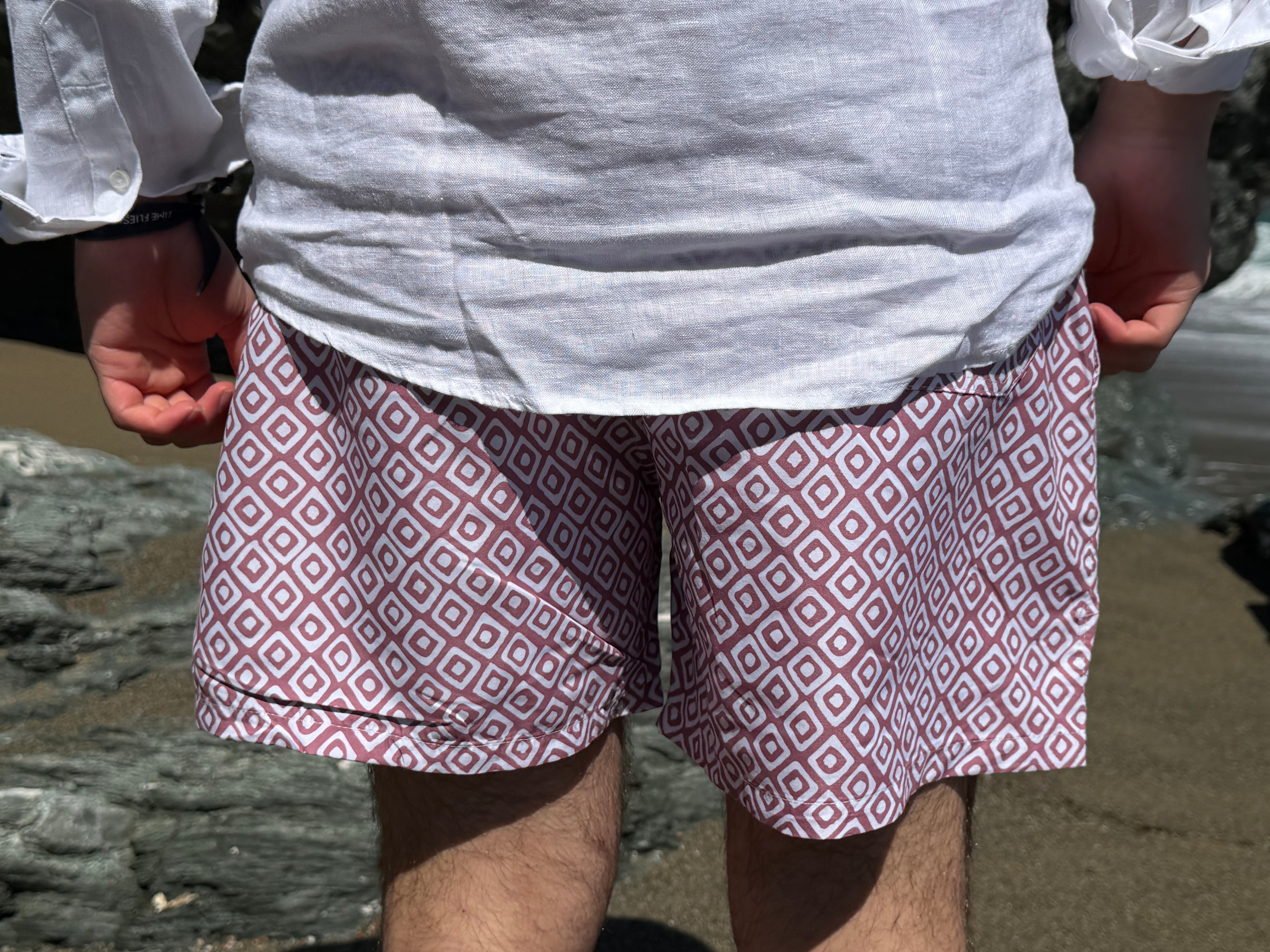 Traje de baño azulejos granate BC