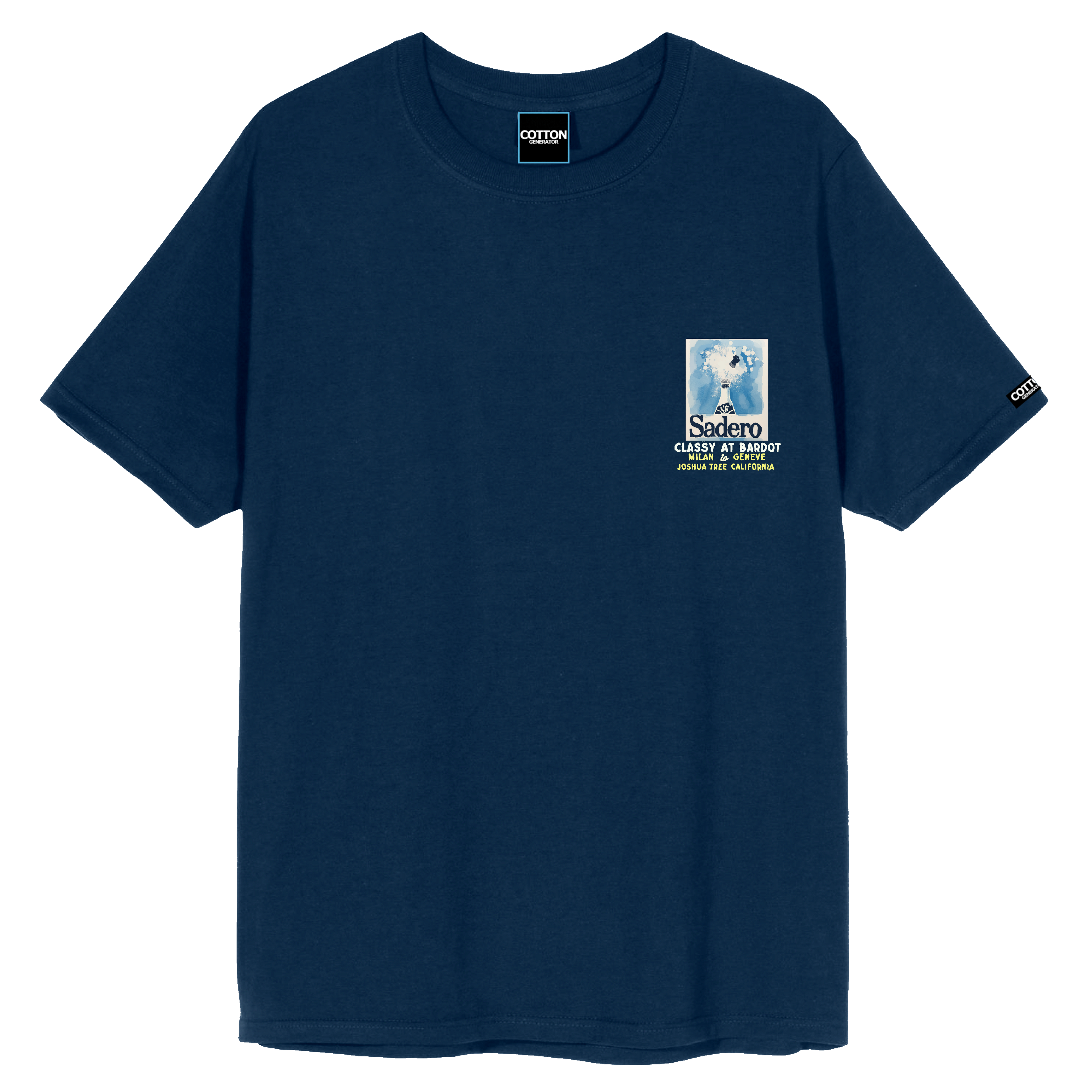 Camiseta bardot azul