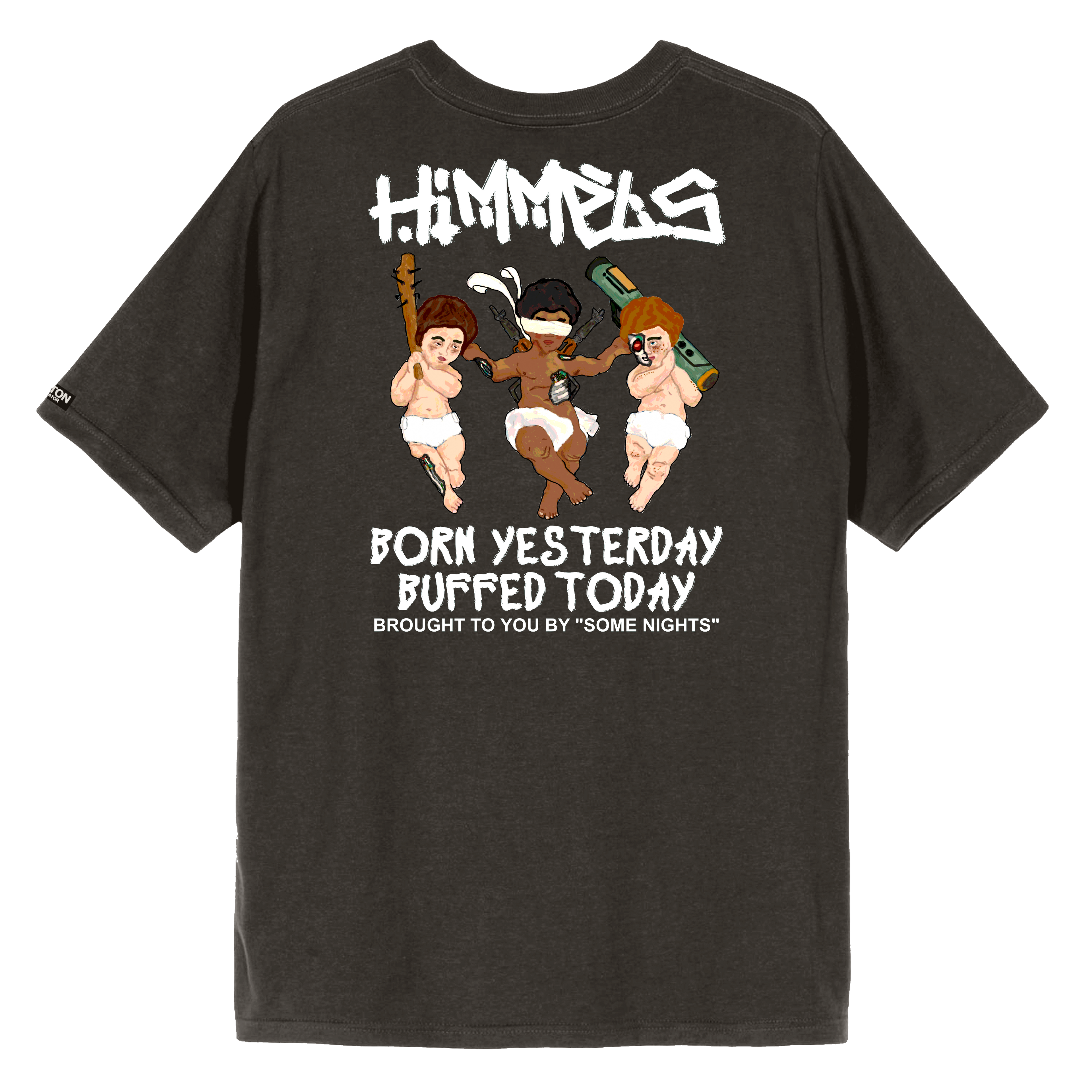 Camiseta Himmels born yesterday gris