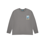 Camiseta bardot manga larga gris