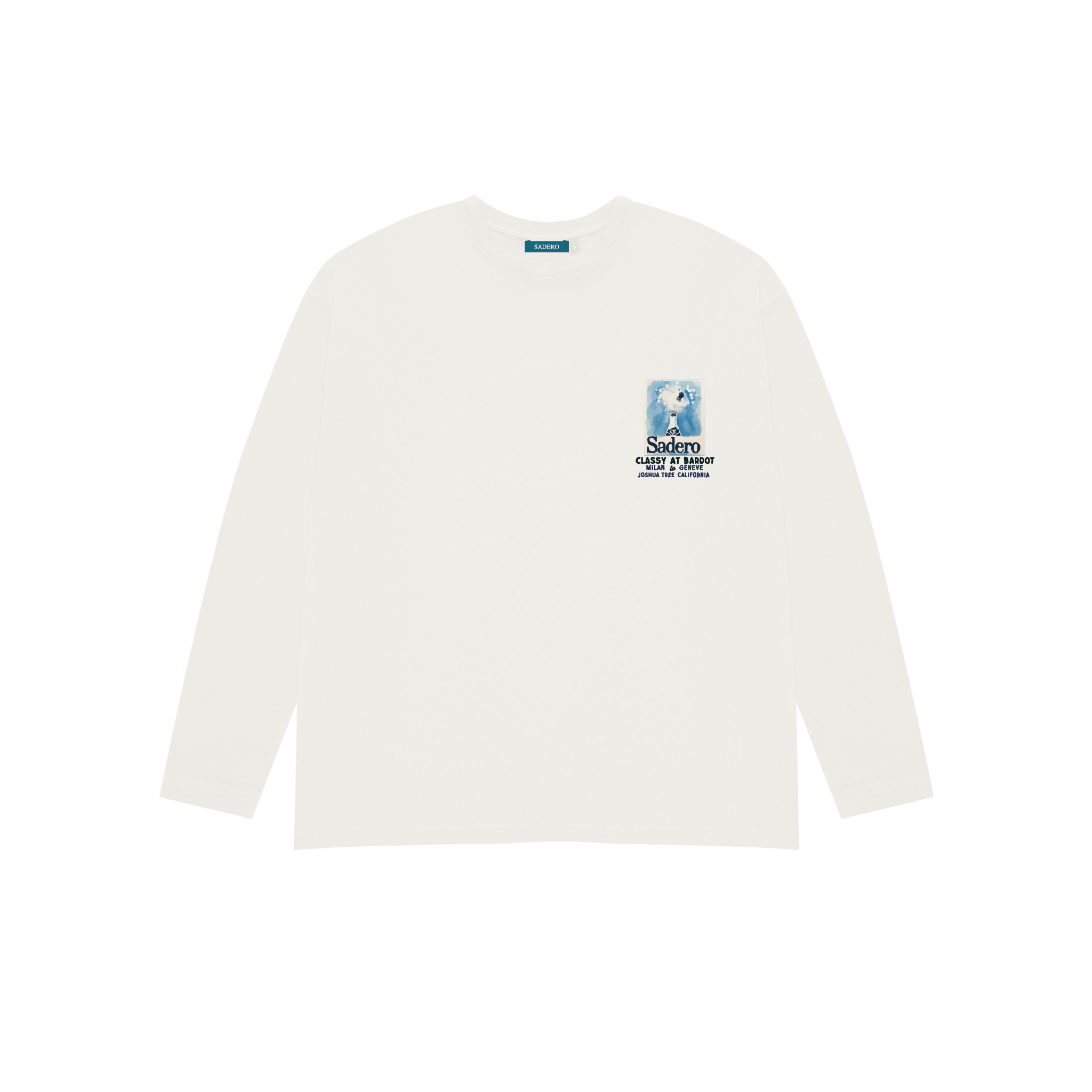 Camiseta bardot manga larga blanca