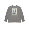 Camiseta bardot manga larga gris