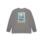 Camiseta bardot manga larga gris