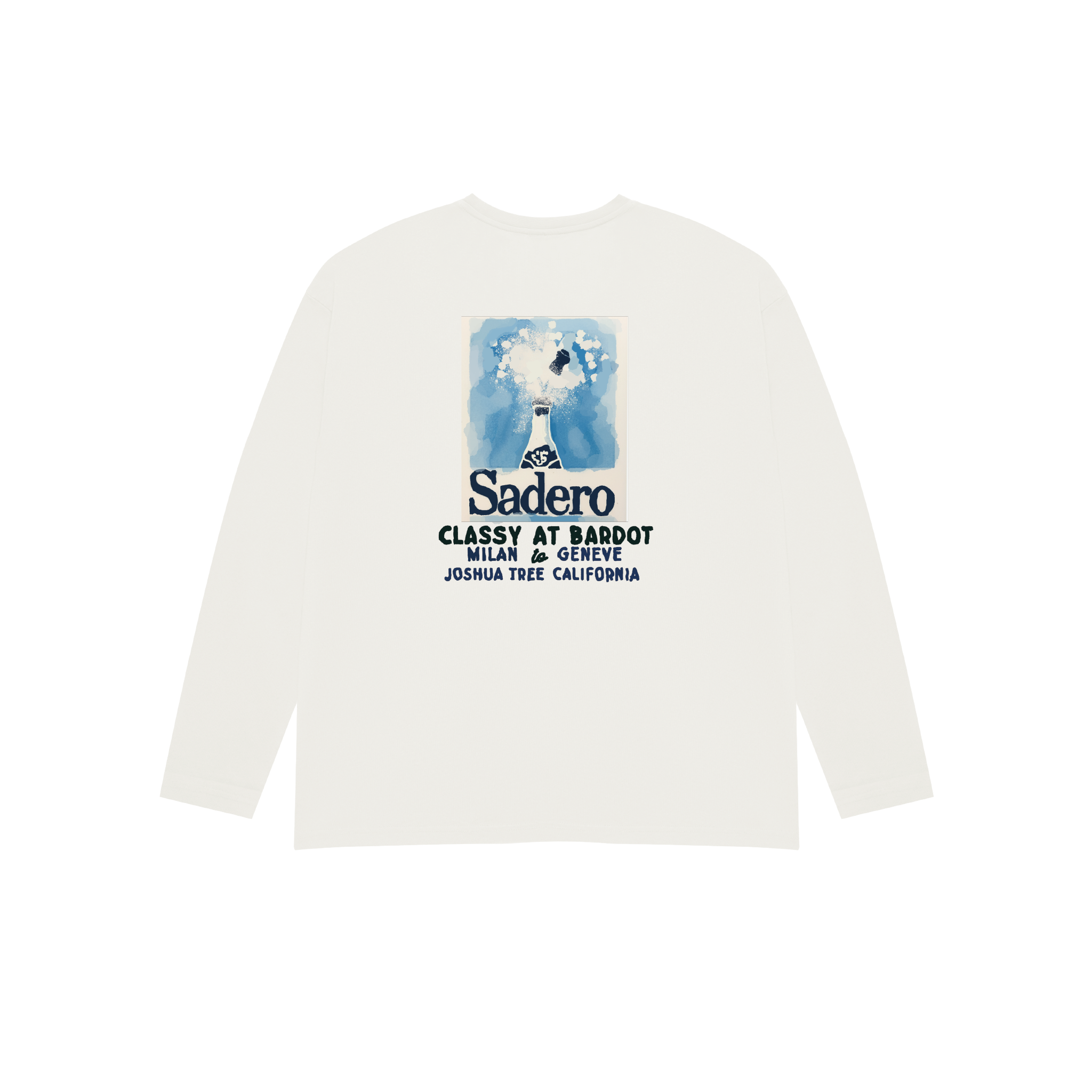 Camiseta bardot manga larga blanca – SADERO