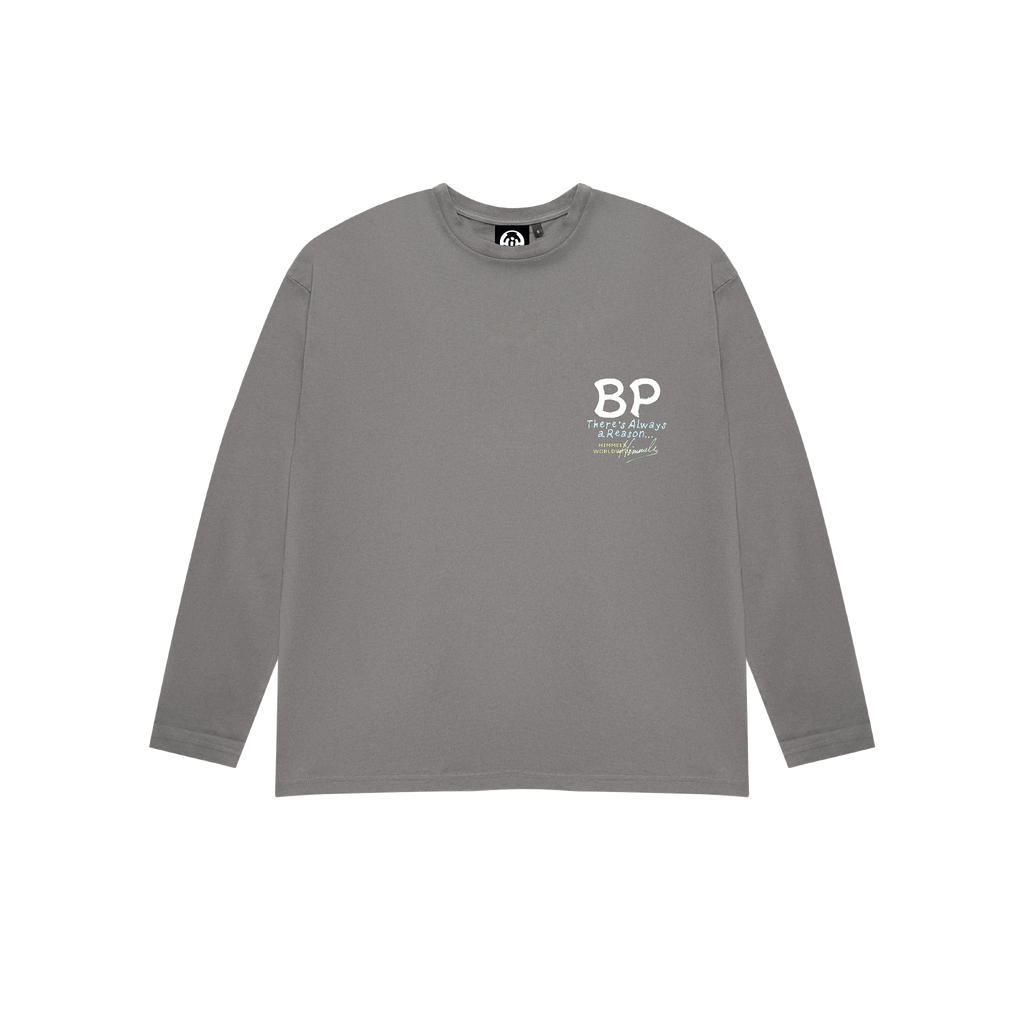 CAMISETA BEER PRESSURE MANGA LARGA CHARCOAL