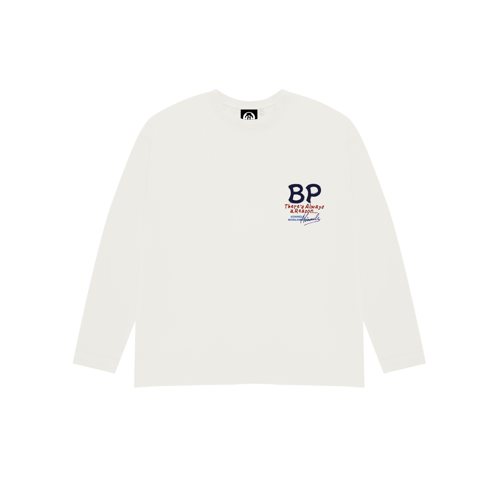 CAMISETA BEER PRESSURE MANGA LARGA BLANCA