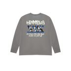 CAMISETA BLACKOUT PLANE MANGA LARGA CHARCOAL
