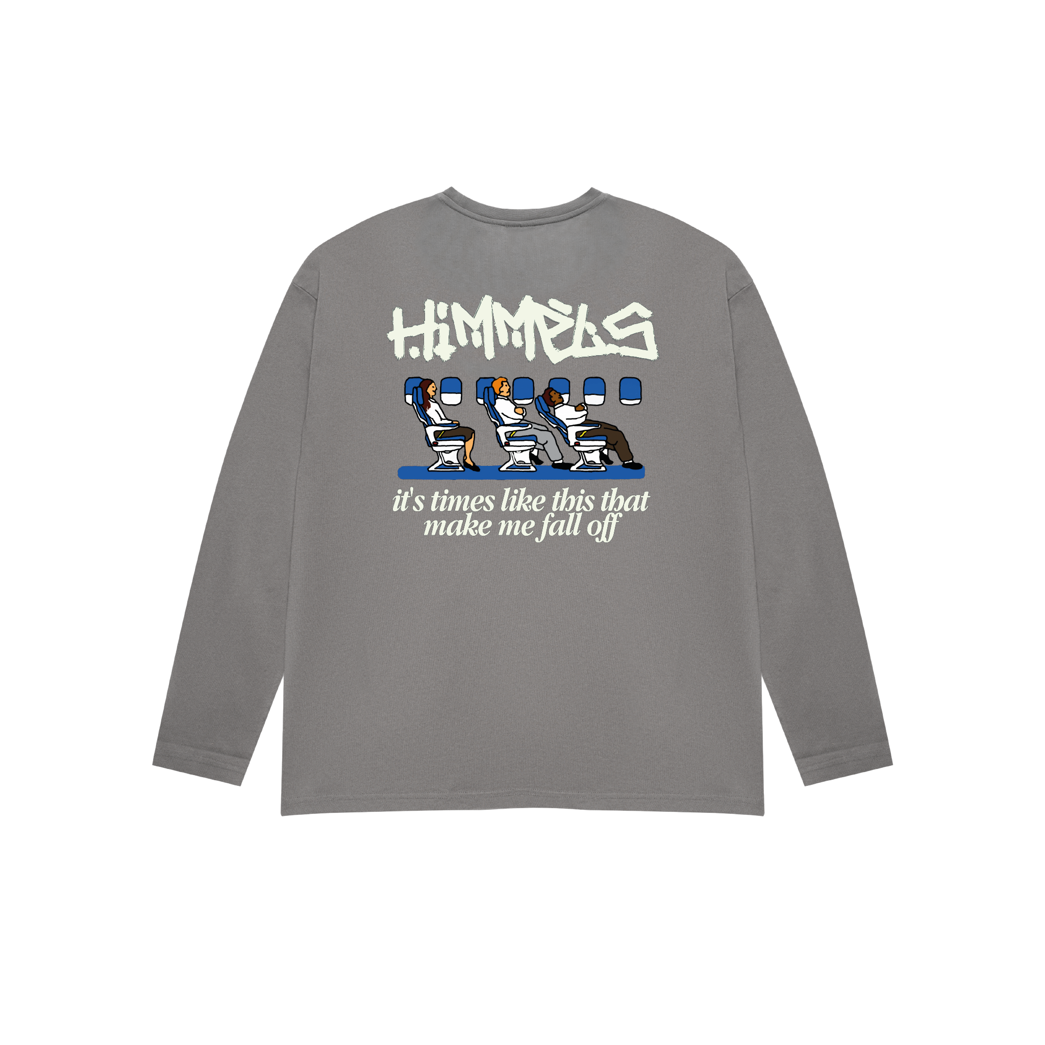 CAMISETA BLACKOUT PLANE MANGA LARGA CHARCOAL