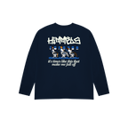 CAMISETA BLACKOUT PLANE MANGA LARGA AZUL MARINO