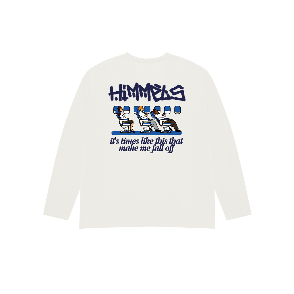CAMISETA BLACKOUT PLANE MANGA LARGA BLANCA