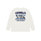CAMISETA BLACKOUT PLANE MANGA LARGA BLANCA