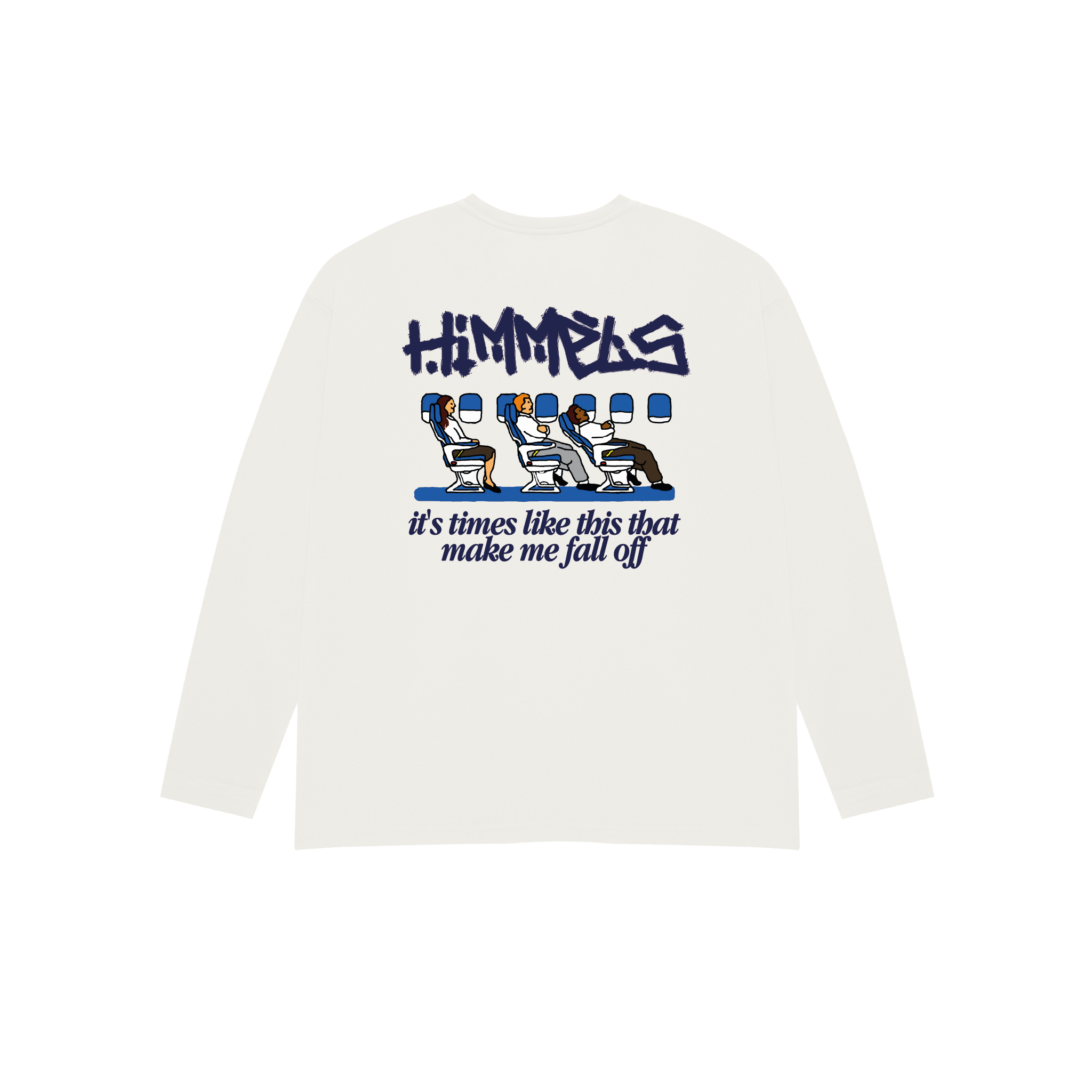 CAMISETA BLACKOUT PLANE MANGA LARGA BLANCA