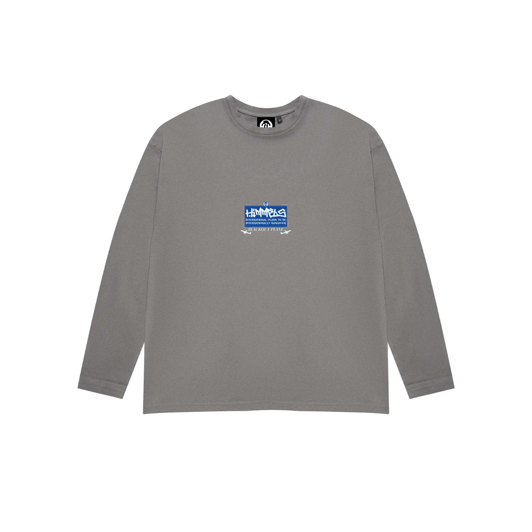 CAMISETA BLACKOUT PLANE MANGA LARGA CHARCOAL