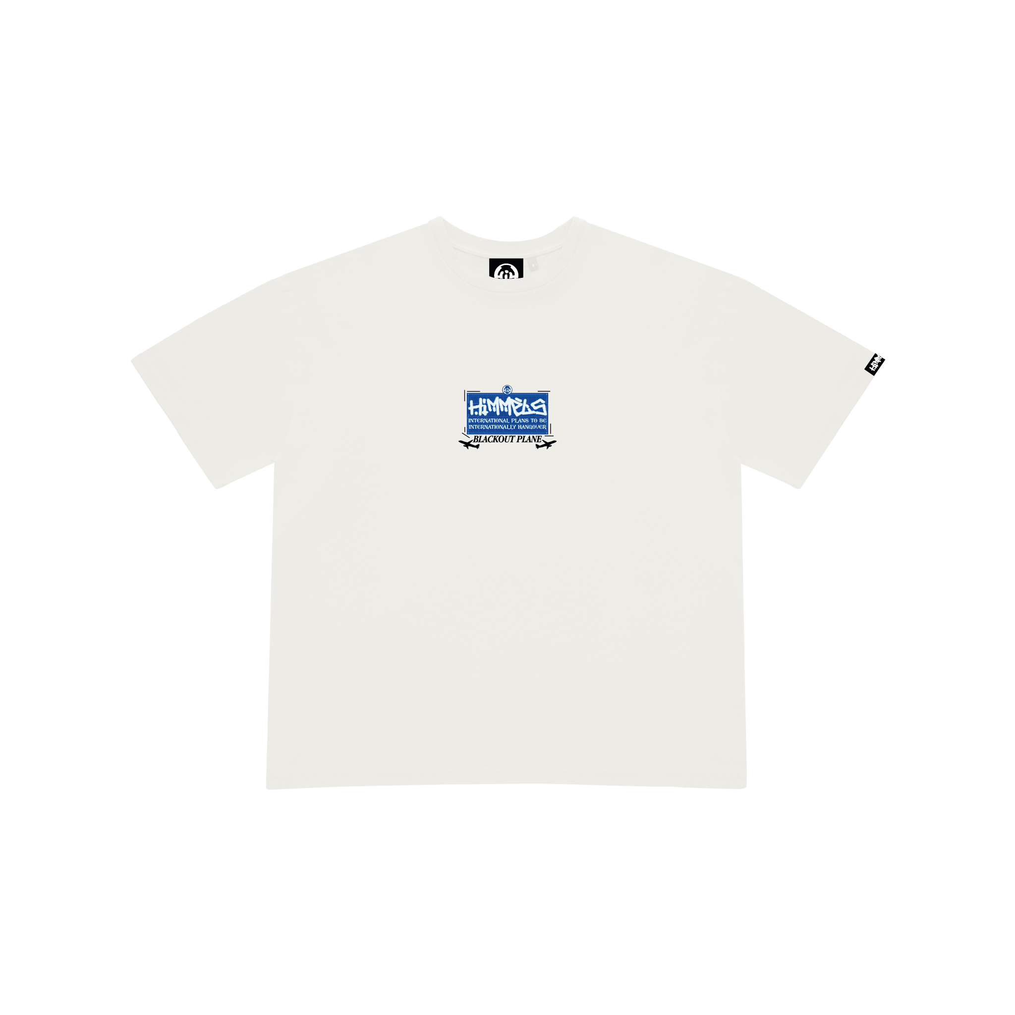 CAMISETA BLACKOUT PLANE BLANCA
