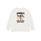 CAMISETA BORN YESTERDAY MANGA LARGA BLANCA