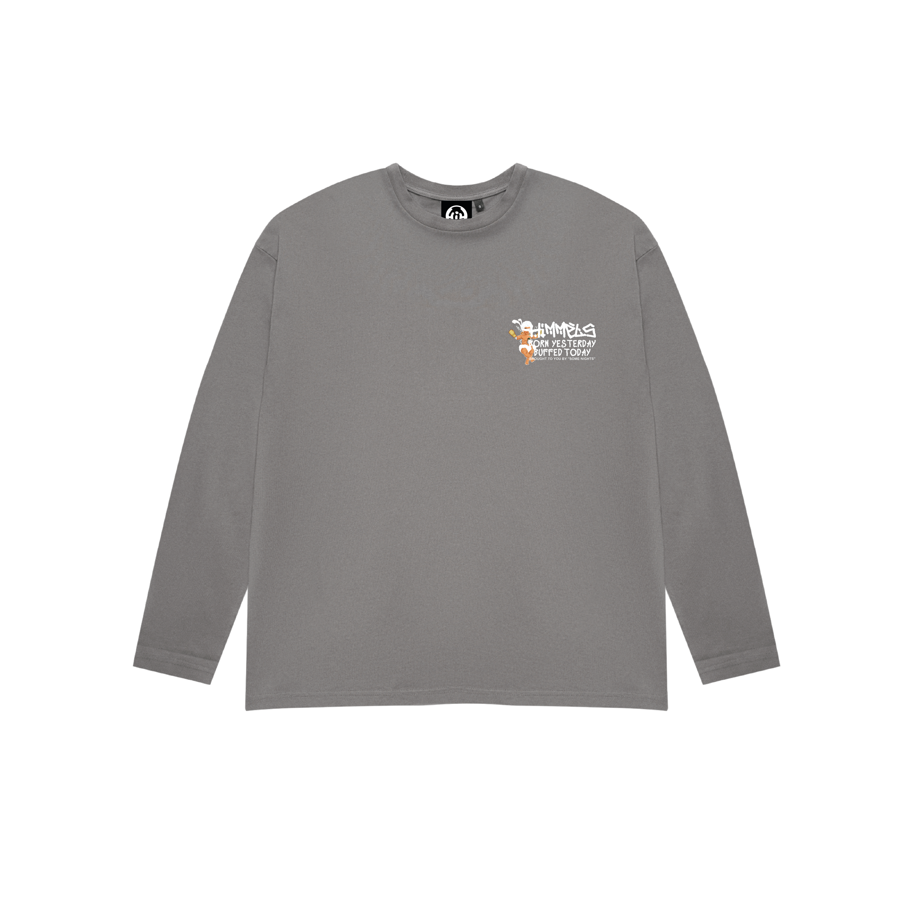 CAMISETA BORN YESTERDAY MANGA LARGA CHARCOAL