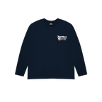 CAMISETA BORN YESTERDAY MANGA LARGA AZUL MARINO