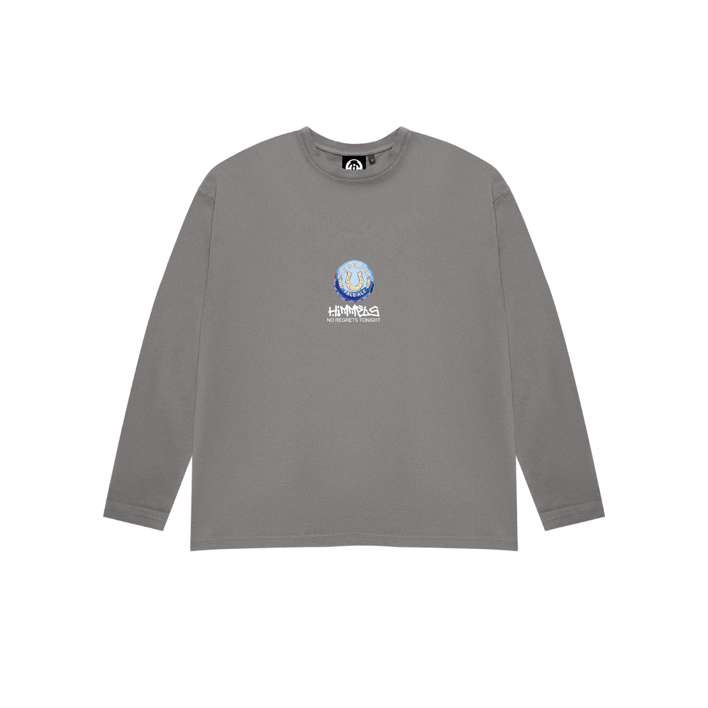 CAMISETA BREWSKYS LARGA CHARCOAL