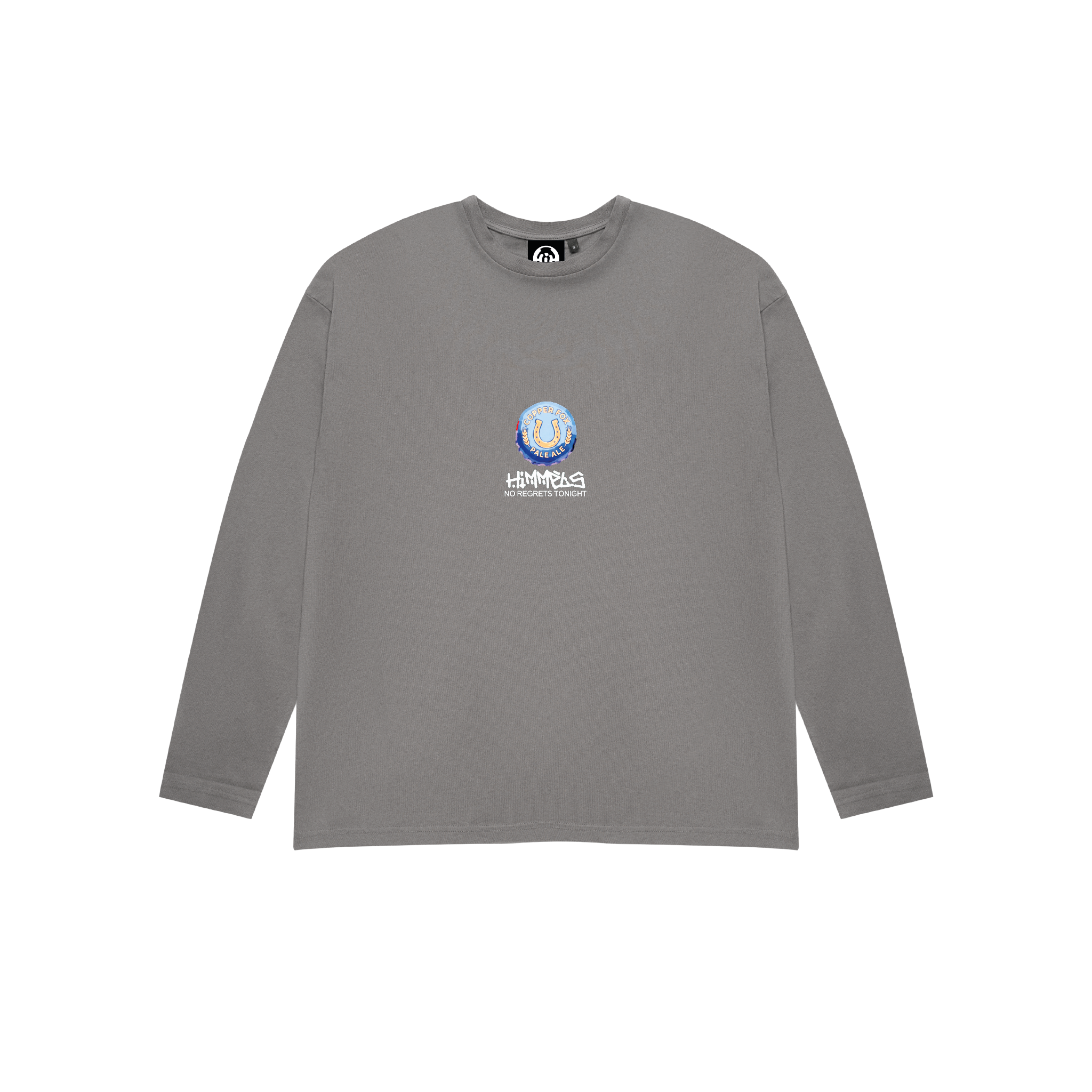 CAMISETA BREWSKYS LARGA CHARCOAL