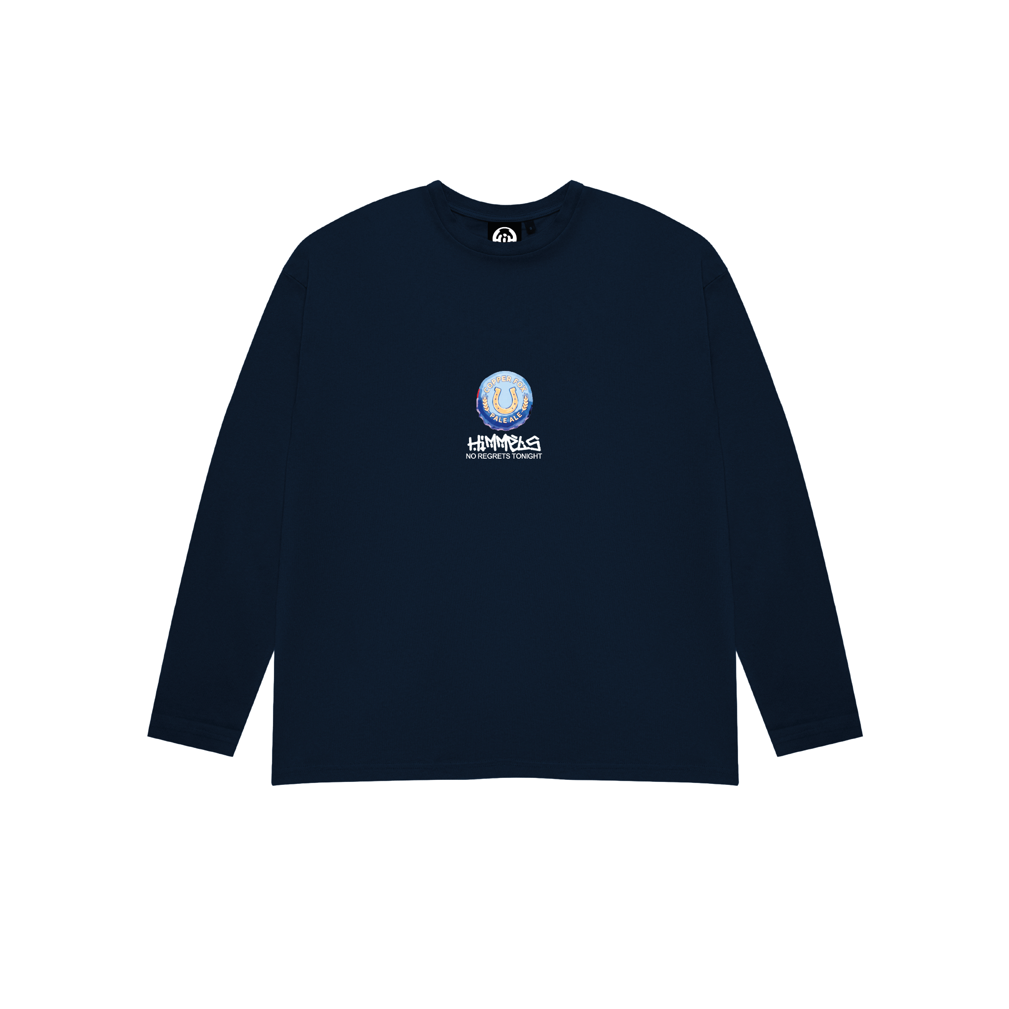 CAMISETA BREWSKYS LARGA AZUL MARINO