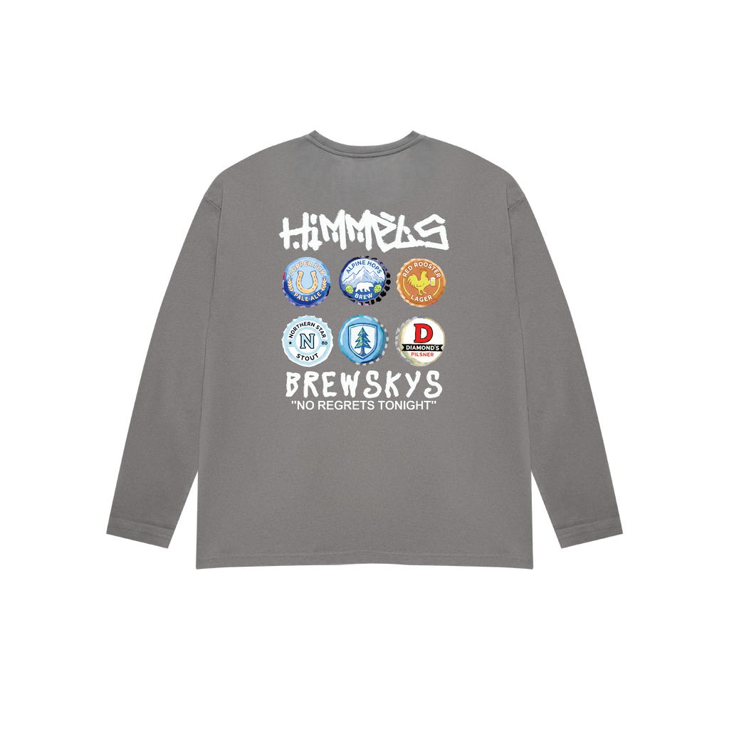 CAMISETA BREWSKYS LARGA CHARCOAL