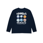CAMISETA BREWSKYS LARGA AZUL MARINO