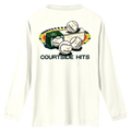 Camiseta courtside hits manga larga blanca