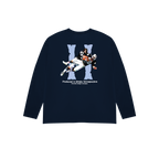 CAMISETA BROKEN BONES MANGA LARGA AZUL MARINO