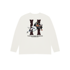 CAMISETA BROKEN BONES MANGA LARGA BLANCA