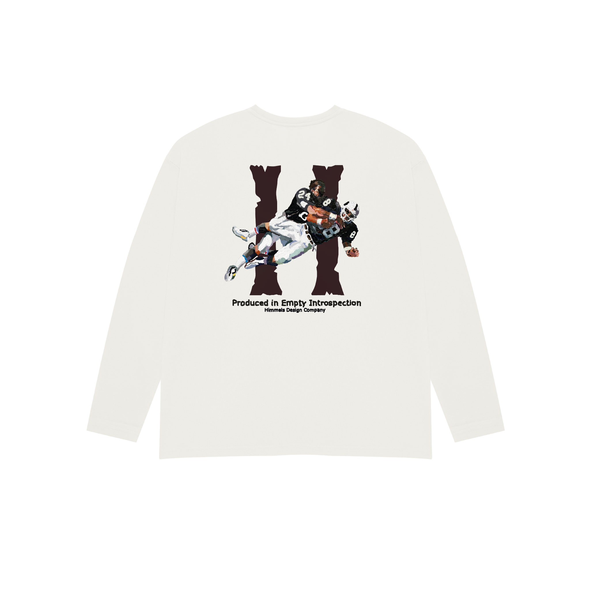CAMISETA BROKEN BONES MANGA LARGA BLANCA