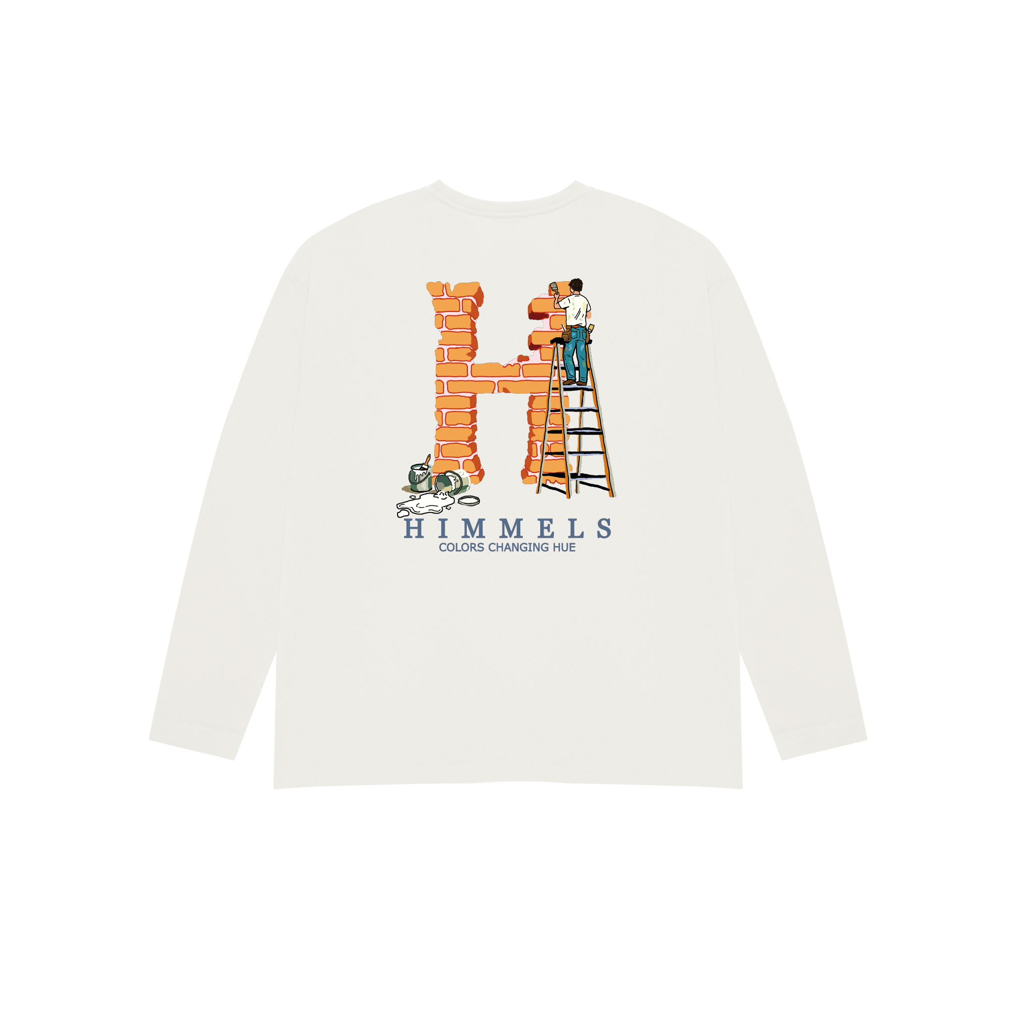 CAMISETA COLORS CHANGING MANGA LARGA BLANCA